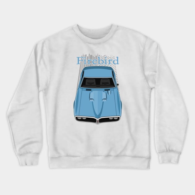 Pontiac Firebird Ram Air 1968 - Alpine Blue Crewneck Sweatshirt by V8social